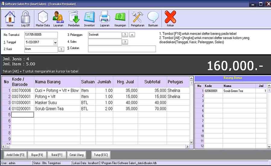 Tampilan Software Bengkel - Market Aplikasi